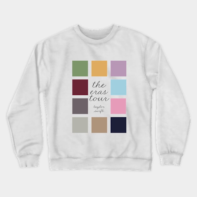 Taylor Swift The Eras Tour Color block Albums Crewneck Sweatshirt by Designedby-E